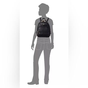 Guess Rylan Medium Black Faux-leather collegiate/travel Backpack. NWT